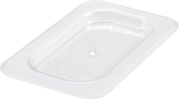 Winco Clear Ninth Size Solid Food Pan Cover | Dishwasher safe, BPA-free, Secure seal, Foodservice, Great for Steam Tables, Buffets and Food Preparation
