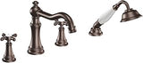 Moen TS21102ORB Weymouth Two-Handle Diverter Roman Tub Faucet Includes Hand Shower, Oil Rubbed Bronze