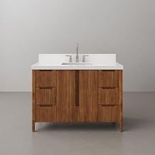 48 In. Single Sink Bathroom Vanity by Water Creation with Whitebrook Quartz Top