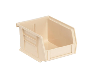 Quantum Storage QUS210 Ultra Stack and Hang Bins - 5-3/8” x 4-1/8” x 3” - 24 Pack by QUANTUM STORAGE SYSTEMS – Polypropylene (PP), Ivory, Pack of 24, Model QUS210IV