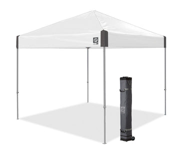 Ambassador Instant Pop Up Canopy Tent by E-Z UP – 10'x10', Steel and fabric, White Slate