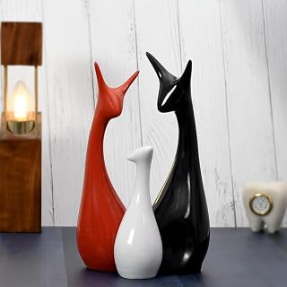 Balaji Craft bki Set of Three Resin Deer Showpiece for Home Décor, Living Room Décor, Table Décor Decorations (25 X14 CM) Y1