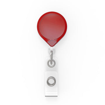Mini-BAK Retractable Badge Holder with 36" Nylon Cord by KEY-BAK – 1-1/4, nylon Nylon, Red, Model 0069-005