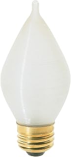 Satco S3413 120V Medium Base 25-Watt C15 Light Bulb, Satin Spun