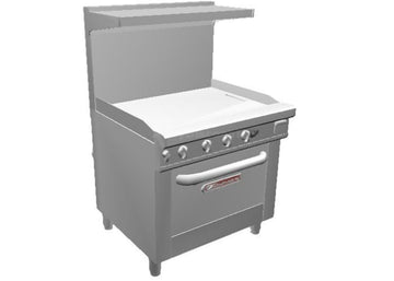 Southbend 36" Ultimate Restaurant Gas Range w/ 36" Thermostatic Griddle & Convection Oven by Imperial – 36 inches, Stainless Steel, Stainless-Steel, Model 436A-3T