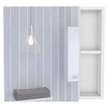 Oman Medicine Cabinet - Color White - Material Engineered Wood by Tuhome – unspecified, Engineered Wood, White, Model GLB6746