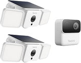 REOLINK 3-Cam Wireless Security System: 2 x Solar Floodlight + Argus MagiCam, Security Cameras Wireless Outdoor, 2.4/5GHz WiFi, Smart AI Detection, No Subscription, Two-Way Talk