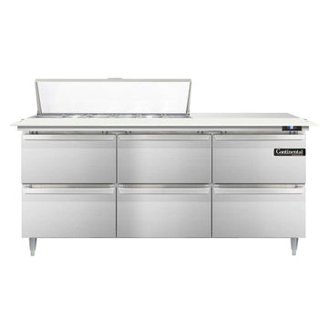 DL72-12C-D Designer Line Sandwich Unit by Continental Refrigerator – Commercial Grade