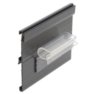 Price Tag Sign Holder for Baskets Black Plastic 2 Channel Tag with 2"L Wire Fence Or Basket Clip - 4"L x 2 1/2"H by HUBERT – Plastic, Black