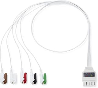 Medline 5-Lead Disposable ECG Leadwire for Philips Intellivue, Pinch Clamp,100,Case,MDSLWP502