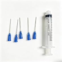Plastic Syringes Handheld Air Extraction Tool Set – Includes 1 x 10ml Syringes + 5 Flat Blunt Needles, Designed for Stress Ball/Bubble Ball Deflating, DIY Squishy Toy Making, Non-Sharp Tip, Reusable