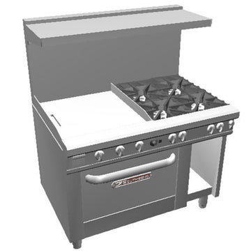 Southbend 48" Ultimate Restaurant Gas Range w/ 4 Star-Saute Burners by Imperial – Iron, Stainless-Steel, Model 4483DC-2TL