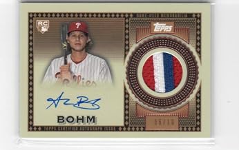 2021 Topps Update Reverence Autographed Patch #TRAP-AB Alec Bohm Authentic Material Card Autographed 06/10 Philadelphia Phillies Baseball NM-MT