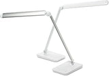 Safco 1001SL Vamp LED Modern ABS Desk Lamp with USB Port and Dimmer Switch, Silver
