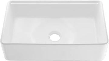 Swiss Madison Elegance 33" x 20" Single Basin Fireclay Workstation Kitchen Sink in Glossy White
