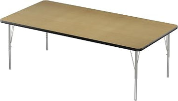 Correll 36x60 Top Bar Stool/Standing Height Activity Table in Maple