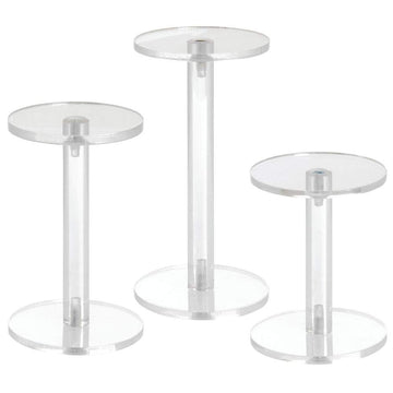 Pedestal Set by AARCO DISPLAY PRODUCTS – Acrylic, Clear, Model 1873