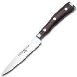 IKON Utility Knife by Wüsthof – 4.5", Wood, Brown, Model 4986/12