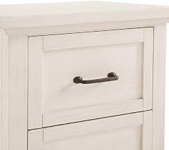 Furnifact Wooden Bedroom Nightstand with Traditional Style, Transitional Bedside Table with Drawer Storage for Master Bedroom, Off White