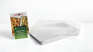 Naturals Big Batch Pan with Lid and Recipe Booklet by Nordic Ware – Extra-Large High-Sided + Lid + Recipe Booklet, Aluminum, Natural, Model 35769AMZM