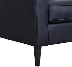 Starlight Canyon Home Leather-Upholstered Side Chair with Mid-Century Modern Style, Accent Lounge Chair for Living Room and Home Office
