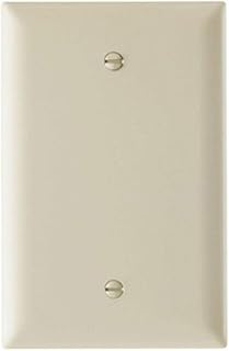 Legrand Pass & Seymour TPJ13LA Trademaster Jumbo Oversized Unbreakable Nylon Wall Plate, 1 Gang, One Blank Box Mount Cover, Light Almond (1 Count)