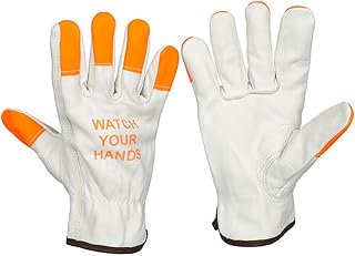 Tillman 1427B Bulk Unlined Hi-Vis Grade B Cowhide Drivers Gloves, 2X-Large, 12 Pack