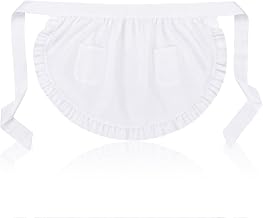 Half Apron, Adjustable Apron for Servers with Pockets