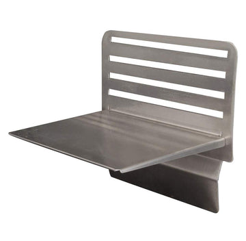 BK Resources GrillCook Pro Medium Upright Shelf Stand with 12" Shelf – 12 Inches, Stainless Steel, Silver, Model GCP-2S