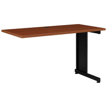 Right Handed Return Table by Global Industrial – 48, Laminate Top with Steel Frame, Cherry, Model 695215CH