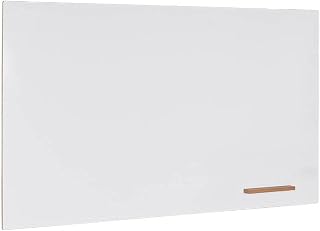 Lorell Loop Magnetic Frameless Whiteboard with Marker Tray, 60" x 36", White Steel Surface, Durable and Impact Resistant
