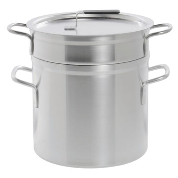 Aluminum Double Boiler w/ 11 Qt Inset and 12 Qt Pot by Vollrath – Aluminum, Silver, Model 67711
