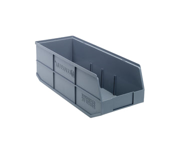 Quantum Storage SSB483 Stackable Shelf Bins Part Organizer - 20-1/2" x 8-1/4" x 7" - 6 Pack by QUANTUM STORAGE SYSTEMS – 21" L x 9" W x 7" H, 1183.88 cubic_inches, Plastic, Gray