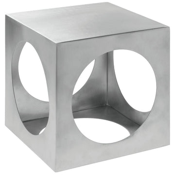 Metal Display Riser Square Laser-Cut Stainless Steel Metal Riser - 8" Square by HUBERT – Stainless Steel, Silver, Model SMR08