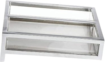 HUBERT Cerve Collection Chrome Oatmeal Packet Holder - 11 1/16"L x 9 1/8"W x 3 1/2"H