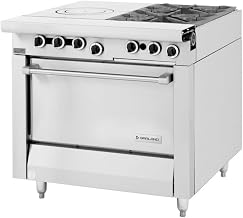 Garland MST54R-E Master Series Heavy Duty 34" Gas Range with (2) 35,000 BTU Open Burners, (1) 17" Front Fired Hot Top, (1) Standard Oven & Electric Ignition