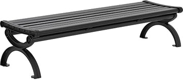 Global Industrial Outdoor 6' Aluminum Park Bench, 68" L x 17" W x 16-1/2"H