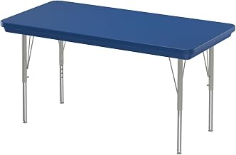 Correll Plastic Top Activity Tables with Blue Finish AR2448-REC-27-14