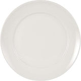 Tuxton Columbia Eggshell Rolled Edge Wide Rim 10-3/4-Inch Plate, Case of 12, White; Scratch Resistant; Chip Resistant; Lead & Cadmium Free; Dishwasher, Microwave, Oven Safe