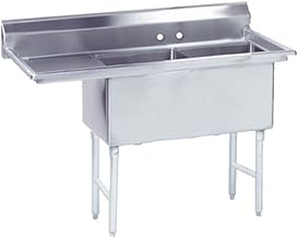 Advance Tabco FC-2-1620-18L 16" x 20" 2 Compartment Sink