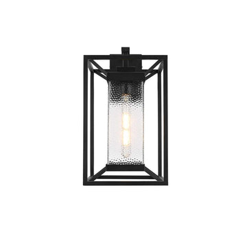 Willington One Light Outdoor Wall Sconce Black by Lighting Design – Iron, Black, Model OD329W17BK