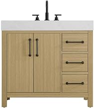 Elegant Kitchen and Bath 36" Single Bathroom Vanity in Honey Brown
