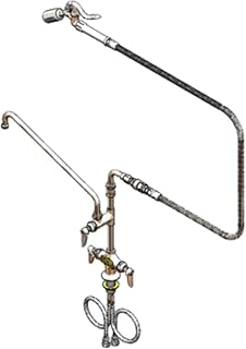 T&S Brass B-0300-A16-WD Double Pantry Faucet, Eternas with Spring Checks, B-0107-C35, VB, B-0060-H, Add-On Faucet