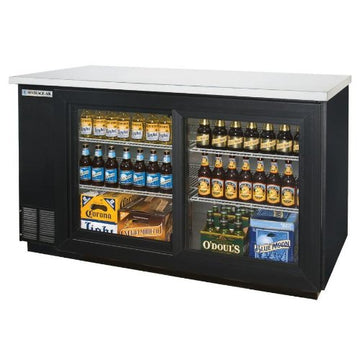 Refrigerated Backbar Storage Cabinet by Beverage Air – stainless steel, Black, Model BB58GS-1-B