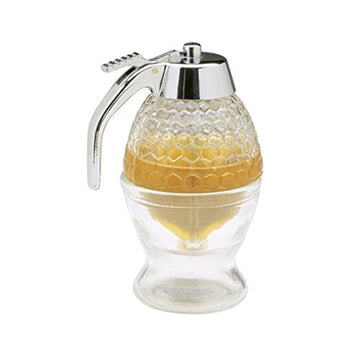 Honey/Syrup Dispenser by Norpro – 5.75in/14.5cm, 8.0 ounces, Glass, Clear