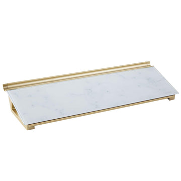 Glass Desktop Computer Pad by Quartet – 18"W x 6"H, Glass, White, Model 280521Vlad-1-2