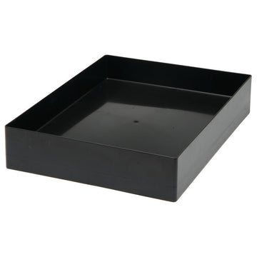 Reversible Black ABS Basket - 14"L x 12"W x 1" or 2"D by MARCO – 14"L x 12"W x 1" or 2"D, Plastic, Black, Model EZ-REV1412BKW-H