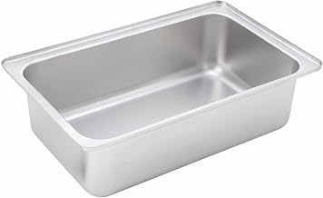 Winco 6-Inch Deep Spillage Pan, Full Size | Full-size capacity, Upright standing edge, Great for Cooking, Food Preparation and Restaurant Kitchens