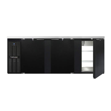 BBC90S-PT Three Section Refrigerated Pass-Thru Back Bar Cooler by Continental Refrigerator – Commercial Grade