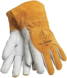 Tillman 48 Top Grain Goatskin/Cowhide Fleece Lined MIG Welding Gloves, Medium